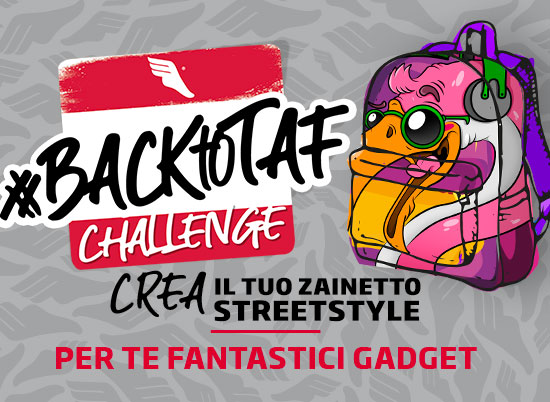 Partecipa alla sfida: “#BACKtoTAF challenge. Crea il tuo zainetto streetstyle”
